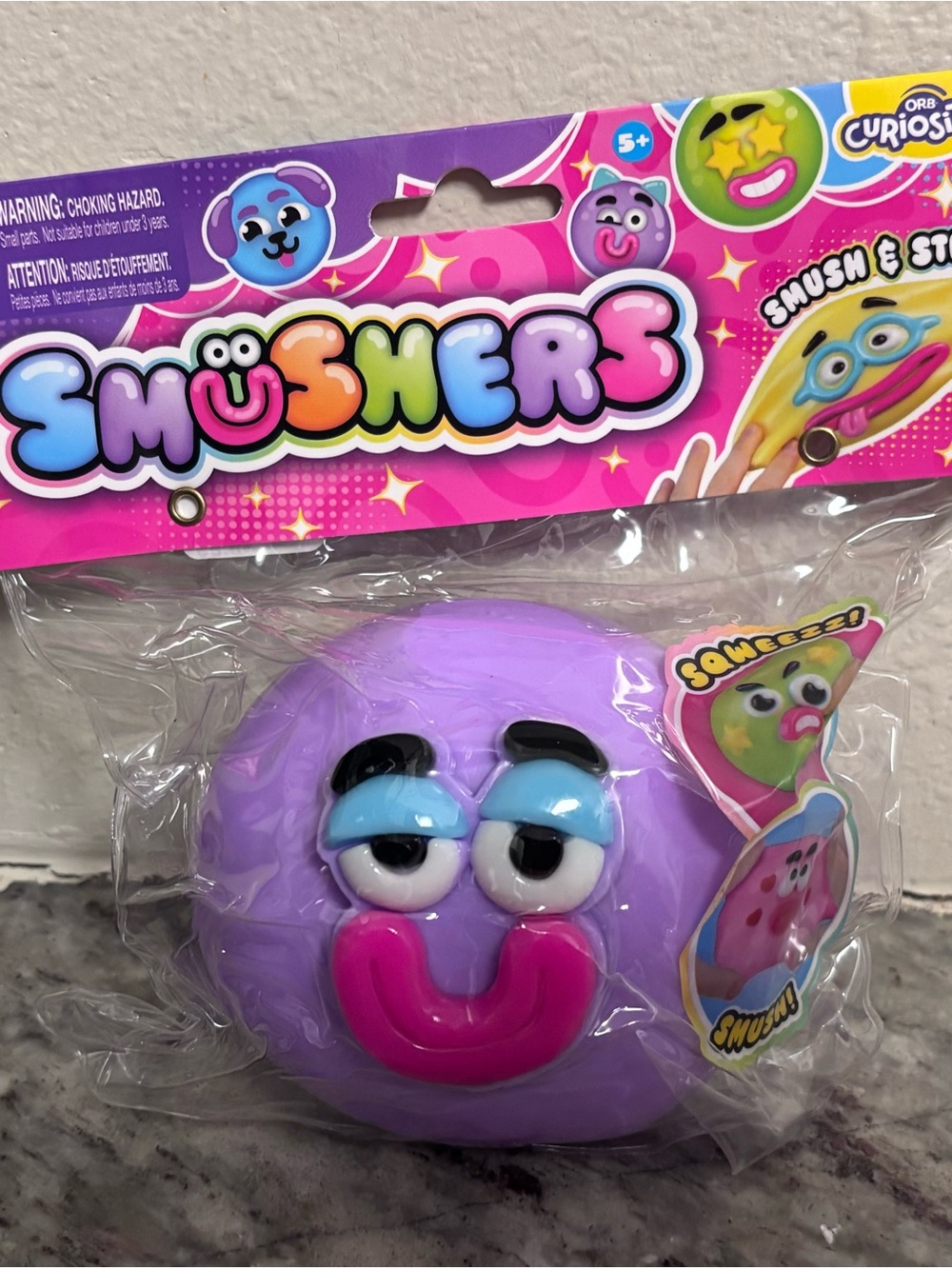 Orb Curiosities Smushers Purple Smusher Sensory Squeeze Toy